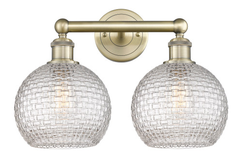 Athens - 2 Light - 17 inch - Antique Brass - Bath Vanity Light (616-2W-AB-G122C-8CL)