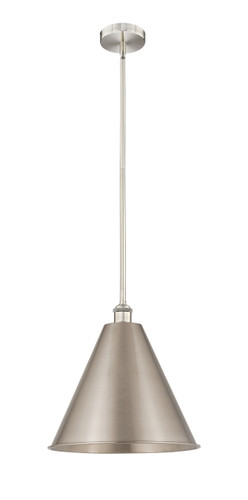 Berkshire - 1 Light - 16 inch - Brushed Satin Nickel - Cord hung - Mini Pendant (616-1S-SN-MBC-16-SN-LED)