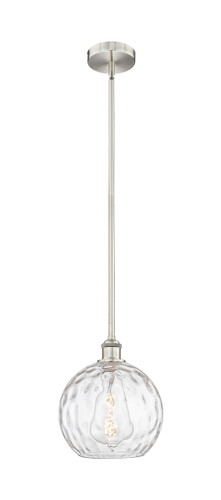 Athens Water Glass - 1 Light - 10 inch - Brushed Satin Nickel - Cord hung - Mini Pendant (616-1S-SN-G1215-10-LED)