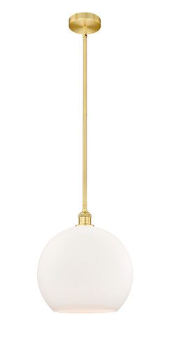 Athens - 1 Light - 14 inch - Satin Gold - Cord hung - Pendant (616-1S-SG-G121-14)