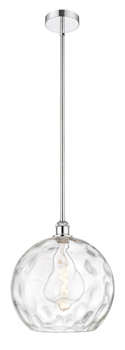 Athens Water Glass - 1 Light - 13 inch - Polished Chrome - Cord hung - Pendant (616-1S-PC-G1215-14)