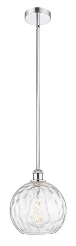 Athens Water Glass - 1 Light - 10 inch - Polished Chrome - Cord hung - Mini Pendant (616-1S-PC-G1215-10-LED)