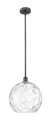 Athens Water Glass - 1 Light - 13 inch - Oil Rubbed Bronze - Cord hung - Pendant (616-1S-OB-G1215-14-LED)