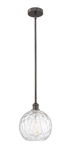 Athens Water Glass - 1 Light - 10 inch - Oil Rubbed Bronze - Cord hung - Mini Pendant (616-1S-OB-G1215-10-LED)