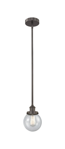 Beacon - 1 Light - 6 inch - Oil Rubbed Bronze - Cord hung - Mini Pendant (616-1SH-OB-G204-6)