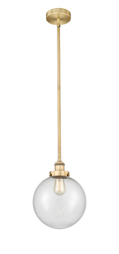 Beacon - 1 Light - 10 inch - Brushed Brass - Cord hung - Mini Pendant (616-1SH-BB-G204-10)