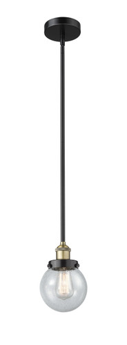 Beacon - 1 Light - 6 inch - Black Antique Brass - Cord hung - Mini Pendant (616-1SH-BAB-G204-6)