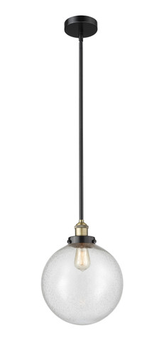 Beacon - 1 Light - 12 inch - Black Antique Brass - Cord hung - Mini Pendant (616-1SH-BAB-G204-12)