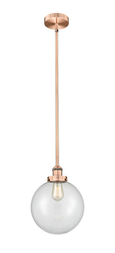 Beacon - 1 Light - 10 inch - Antique Copper - Cord hung - Mini Pendant (616-1SH-AC-G202-10)