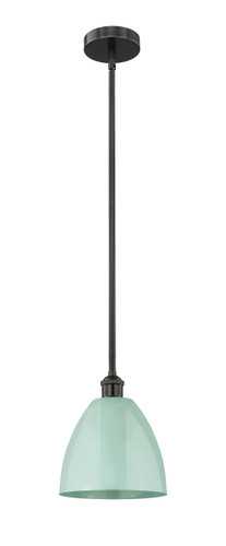 Plymouth - 1 Light - 9 inch - Matte Black - Cord hung - Mini Pendant (616-1S-BK-MBD-9-SF)