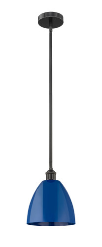 Plymouth - 1 Light - 9 inch - Matte Black - Cord hung - Mini Pendant (616-1S-BK-MBD-9-BL)
