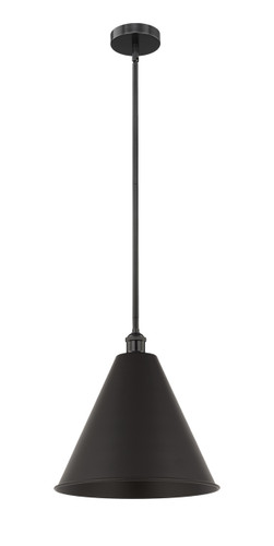 Berkshire - 1 Light - 16 inch - Matte Black - Cord hung - Mini Pendant (616-1S-BK-MBC-16-BK-LED)