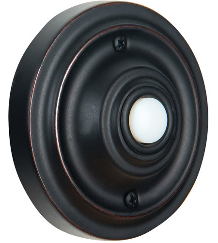 Surface Mount LED Lighted Push Button in Oiled Bronze Gilded (PB3039-OBG)