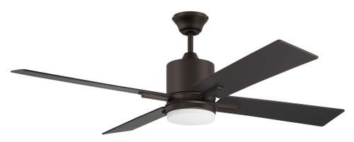 Teana 52" 4-Blade Ceiling Fan in Espresso w/ Espresso/Walnut Blades; Light Kit Included (optional) (TEA52ESP4)