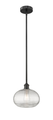 Ithaca - 1 Light - 10 inch - Matte Black - Cord hung - Mini Pendant (616-1S-BK-G555-10CL)