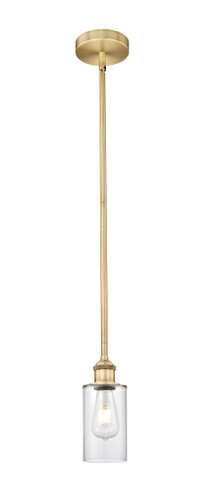 Clymer - 1 Light - 4 inch - Brushed Brass - Cord hung - Mini Pendant (616-1S-BB-G802-LED)