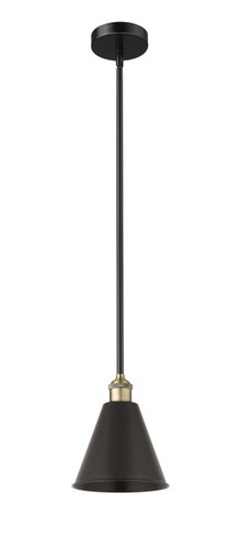 Berkshire - 1 Light - 8 inch - Black Antique Brass - Cord hung - Mini Pendant (616-1S-BAB-MBC-8-BK-LED)
