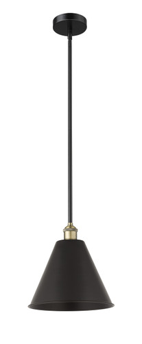 Berkshire - 1 Light - 12 inch - Black Antique Brass - Cord hung - Mini Pendant (616-1S-BAB-MBC-12-BK)