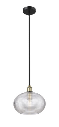 Ithaca - 1 Light - 12 inch - Black Antique Brass - Cord hung - Mini Pendant (616-1S-BAB-G555-12CL)