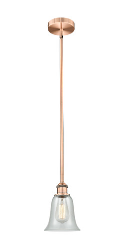 Hanover - 1 Light - 6 inch - Antique Copper - Cord hung - Mini Pendant (616-1S-AC-G2812)