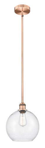 Athens - 1 Light - 10 inch - Antique Copper - Cord hung - Mini Pendant (616-1S-AC-G124-10-LED)