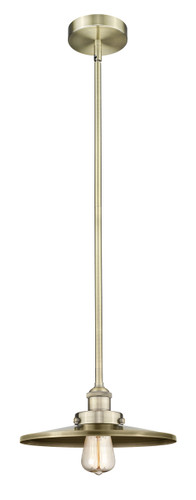 Appalachian - 1 Light - 12 inch - Antique Brass - Cord hung - Mini Pendant (616-1S-AB-MFR-AB-12)