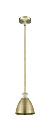 Bristol - 1 Light - 8 inch - Antique Brass - Cord hung - Mini Pendant (616-1S-AB-MBD-75-AB-LED)