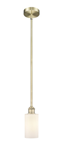 Clymer - 1 Light - 4 inch - Antique Brass - Cord hung - Mini Pendant (616-1S-AB-G801-LED)