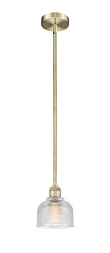 Dayton - 1 Light - 6 inch - Antique Brass - Cord hung - Mini Pendant (616-1S-AB-G412)