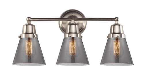 Cone - 3 Light - 22 inch - Brushed Satin Nickel - Bath Vanity Light (623-3W-SN-G63)