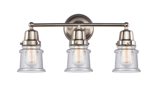 Canton - 3 Light - 21 inch - Brushed Satin Nickel - Bath Vanity Light (623-3W-SN-G184S)