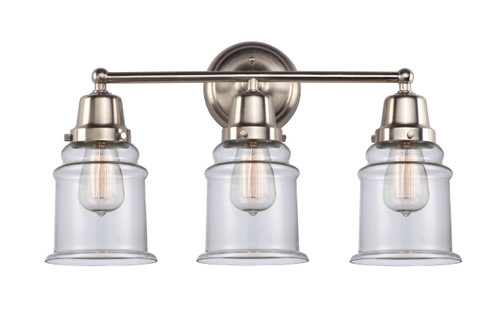 Canton - 3 Light - 22 inch - Brushed Satin Nickel - Bath Vanity Light (623-3W-SN-G182)