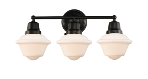 Oxford - 3 Light - 24 inch - Matte Black - Bath Vanity Light (623-3W-BK-G531)