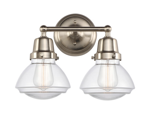 Olean - 2 Light - 15 inch - Brushed Satin Nickel - Bath Vanity Light (623-2W-SN-G322)