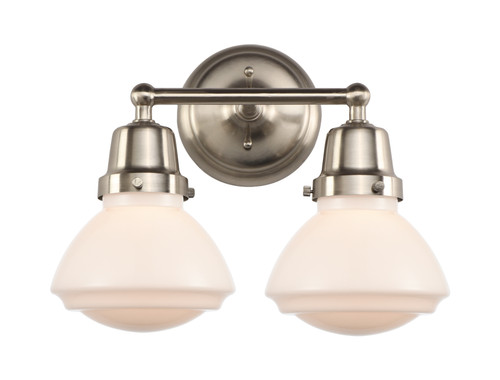 Olean - 2 Light - 15 inch - Brushed Satin Nickel - Bath Vanity Light (623-2W-SN-G321)