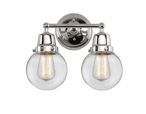 Beacon - 2 Light - 14 inch - Polished Chrome - Bath Vanity Light (623-2W-PC-G202-6)