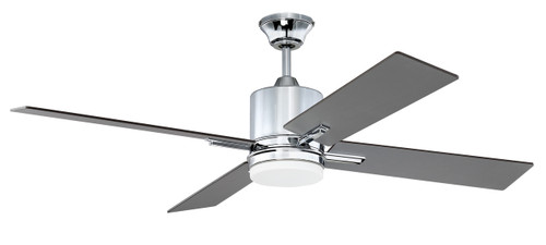 Teana 52" Indoor Fan in Chrome w/ Brushed Nickel/Walnut Blades (TEA52CH4)