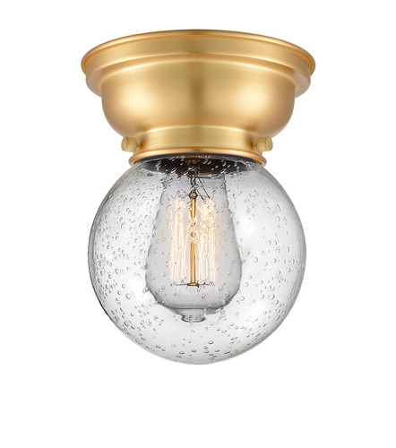 Beacon - 1 Light - 6 inch - Satin Gold - Flush Mount (623-1F-SG-G204-6)
