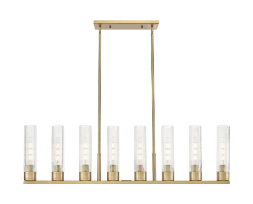Boreas - 6 Light - 48 inch - Brushed Brass - Linear Pendant (617-8I-BB-G617-11SCL)