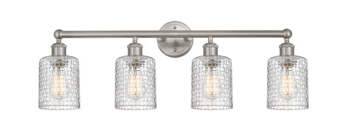 Cobbleskill - 4 Light - 32 inch - Brushed Satin Nickel - Bath Vanity Light (616-4W-SN-G112C-5CL)