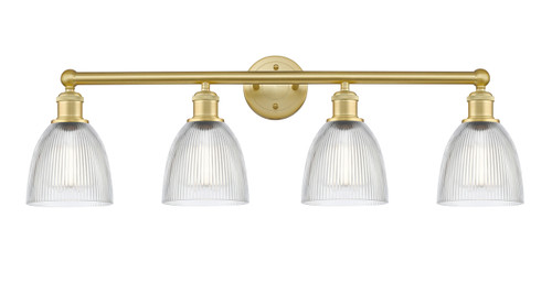 Castile - 4 Light - 33 inch - Satin Gold - Bath Vanity Light (616-4W-SG-G382)