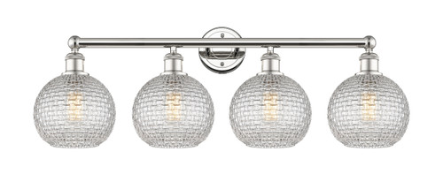 Athens - 4 Light - 35 inch - Polished Nickel - Bath Vanity Light (616-4W-PN-G122C-8CL)