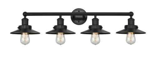 Railroad - 4 Light - 35 inch - Matte Black - Bath Vanity Light (616-4W-BK-M6-BK)