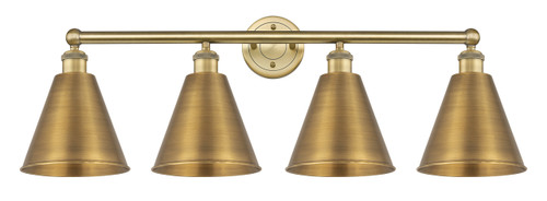 Berkshire - 4 Light - 35 inch - Brushed Brass - Bath Vanity Light (616-4W-BB-MBC-8-BB)