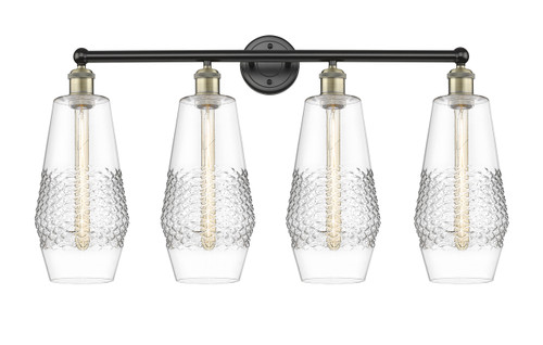 Windham - 4 Light - 34 inch - Black Antique Brass - Bath Vanity Light (616-4W-BAB-G682-7)