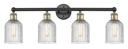 Bridal Veil - 4 Light - 32 inch - Black Antique Brass - Bath Vanity Light (616-4W-BAB-G559-5CL)