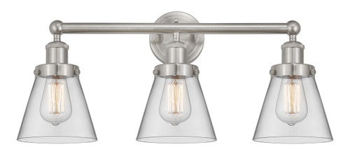 Cone - 3 Light - 24 inch - Brushed Satin Nickel - Bath Vanity Light (616-3W-SN-G62)