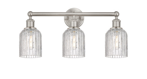 Bridal Veil - 3 Light - 23 inch - Brushed Satin Nickel - Bath Vanity Light (616-3W-SN-G559-5CL)