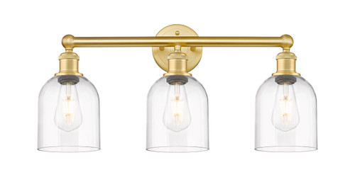 Bella - 3 Light - 24 inch - Satin Gold - Bath Vanity Light (616-3W-SG-G558-6CL)