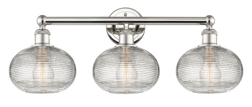 Ithaca - 3 Light - 26 inch - Polished Nickel - Bath Vanity Light (616-3W-PN-G555-8CL)